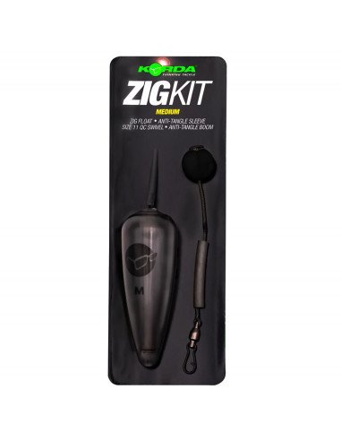 Korda Adjustable Zig Kit Medium 1 Stück Einstellbare Tiefe Anti Tangle All in One Set-Zig-Rig Zubehör-JJ-Fishing