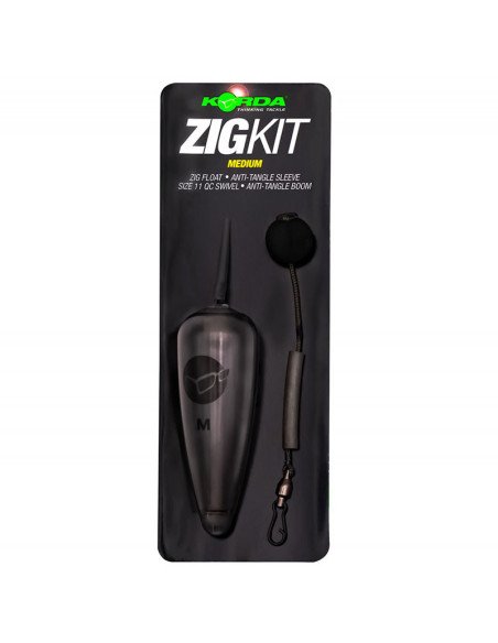 Korda Adjustable Zig Kit Medium 1 Stück Einstellbare Tiefe Anti Tangle All in One Set-Zig-Rig Zubehör-JJ-Fishing