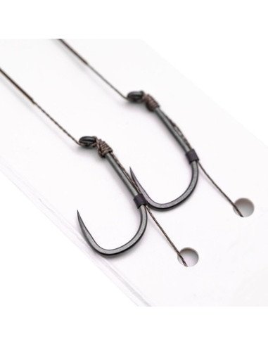 Korda Basix Hair Rig Wide Gape Size 8 18lb 2 Stück Barbless Angelvorfächer-Vorfächer-JJ-Fishing