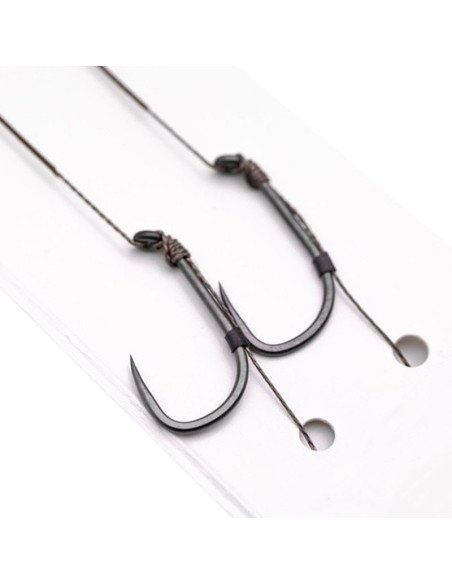 Korda Basix Hair Rig Wide Gape Size 6 18lb 2 Stück Barbless Angelvorfächer-Vorfächer-JJ-Fishing