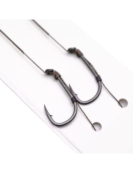 Korda Basix Hair Rig Wide Gape 4 25lb 2 Stück Micro Barbed Angelvorfächer-Vorfächer-JJ-Fishing