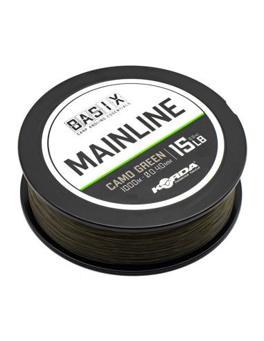 Korda Basix Main Line 15lb 0,40mm 1000m Monofile Angelschnur-Schnüre-JJ-Fishing