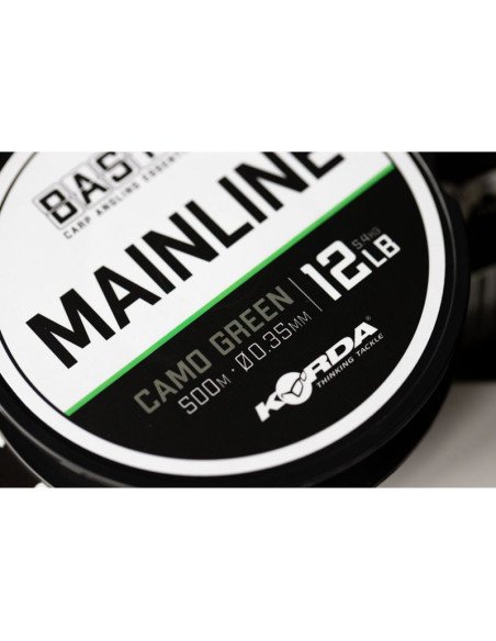 Korda Basix Main Line 12lb 0.35mm 500m Monofile Angelschnur-Cords-JJ-Fishing