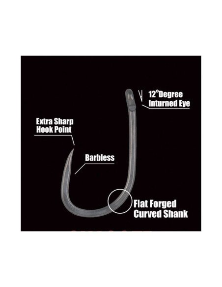 Gamakatsu G-Carp Specialist RX BL Größe 6 Barbless 10 Stück extrem robuster Schonhaken-Hook & Co-JJ-Fishing