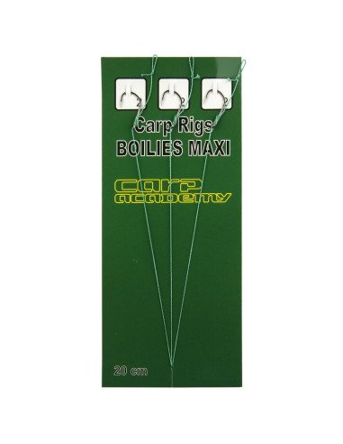 Carp Academy Carp Rigs Boilies Maxi Größe 4 20cm 16kg 3 Stück Angelvorfächer Geflochten-Vorfächer-JJ-Fishing