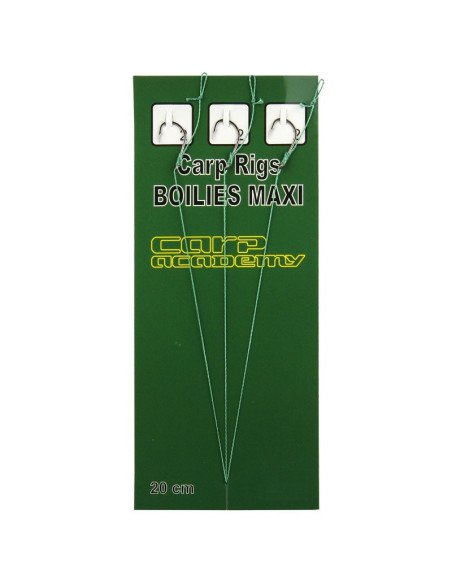 Carp Academy Carp Rigs Boilies Maxi Größe 2+4+6 20cm 16kg 3 Stück Angelvorfächer Geflochten-Vorfächer-JJ-Fishing