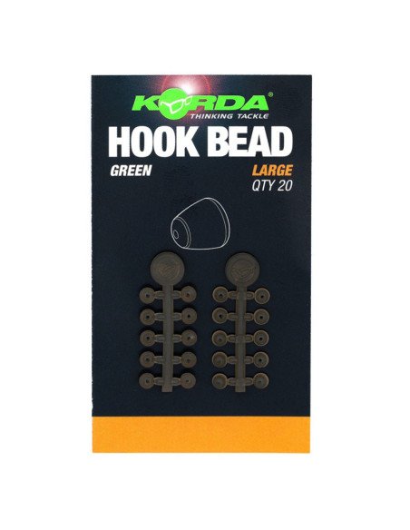 Korda High Grip Hook Beads Large grün 20 Stück-Stopper & Baitscrews-JJ-Fishing