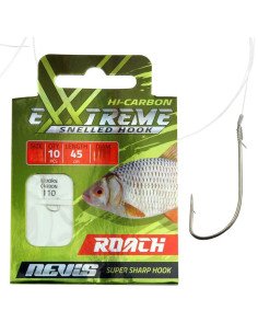 Nevis Extreme Roach Vorfächer Größe 14 45cm 0,12mm 10 Stück Angelvorfächer Ready Rigs-Pre-Compartments-JJ-Fishing