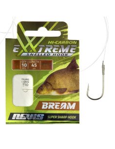 Nevis Extreme Bream Vorfächer Größe 16 45cm 0,10mm 10 Stück Angelvorfächer Ready Rigs-Vorfächer-JJ-Fishing