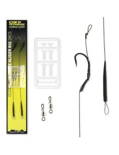 Carp Academy Line Aliger Rig Telefon Größe 6 25cm 25lb 2 Stück Karpfenvorfach-Vorfächer-JJ-Fishing