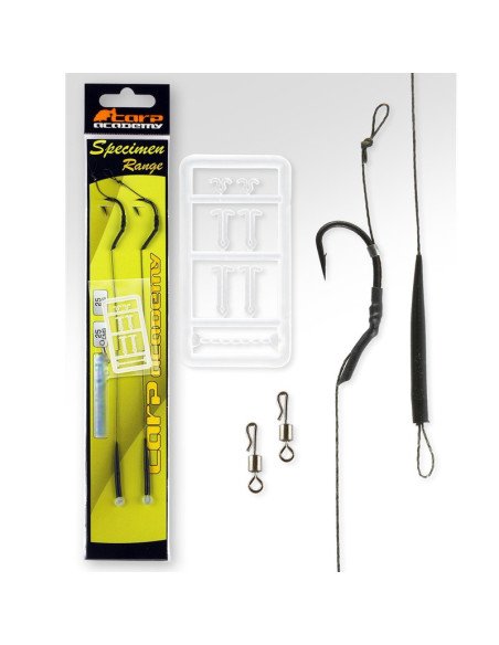 Carp Academy Line Aliger Rig Telefon Größe 4 25cm 25lb 2 Stück Karpfenvorfach-Vorfächer-JJ-Fishing