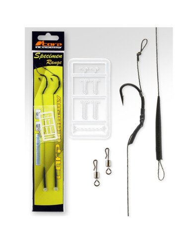 Carp Academy Line Aliger Rig Telefon Größe 2 25cm 25lb 2 Stück Karpfenvorfach-Vorfächer-JJ-Fishing
