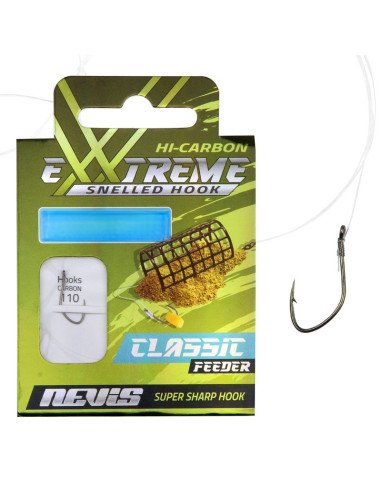 Nevis Extreme Classic Feeder Vorfächer Größe 12 40cm 0,18mm 10 Stück Angelvorfächer Ready Carp Rigs-Pre-Compartments-JJ-Fishing