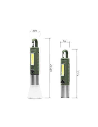 Delphin Torix Campinglampe 3,7 V Weiß- und Grünlicht mit Zoom Funktion-Tent lamps-JJ-Fishing