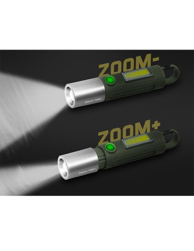 Delphin Torix Campinglampe 3,7 V Weiß- und Grünlicht mit Zoom Funktion-Zeltlampen-JJ-Fishing