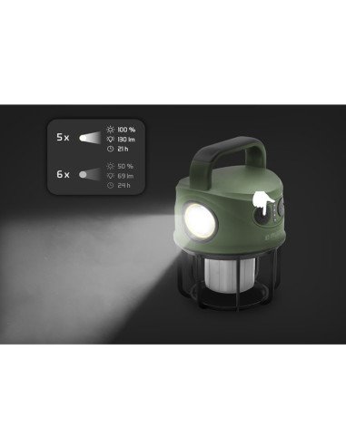 Delphin MULTIX Campinglampe 3,7 V Weiß-, Gelb- und Grünlicht mit Powerbank - Fuktion-Tent lamps-JJ-Fishing