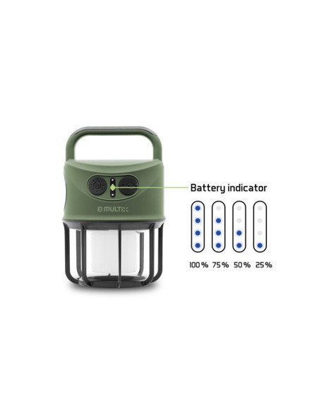 Delphin MULTIX Campinglampe 3,7 V Weiß-, Gelb- und Grünlicht mit Powerbank - Fuktion-Zeltlampen-JJ-Fishing