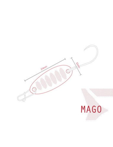 Delphin MAGO 2g 2,4cm TROUT Hook 8 Spoon Forellen Blinker Spinnköder Barschköder-Blinker / Spinnköder-JJ-Fishing