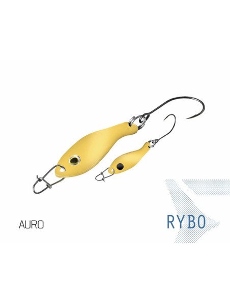 Delphin RYBO 0.5g 2,5cm AURO Hook 8 Spoon Forellen Blinker Spinnköder Barschköder-Turn signals / spinning baits-JJ-Fishing