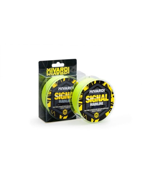 Mivardi Signal Mainline 600m 0,385 mm 13,75kg - Monofile Angelschnur, Hauptschnur, Weitwurf Schnur-Endtackle-JJ-Fishing