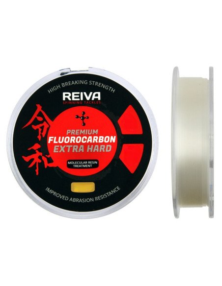 Reiva Fluorocarbon 0.50mm 25m Extra Hard Premium Leader Material-Endtackle-JJ-Fishing