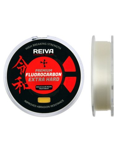 Reiva Fluorocarbon 0.22mm 50m Extra Hard Premium Leader Material-Endtackle-JJ-Fishing