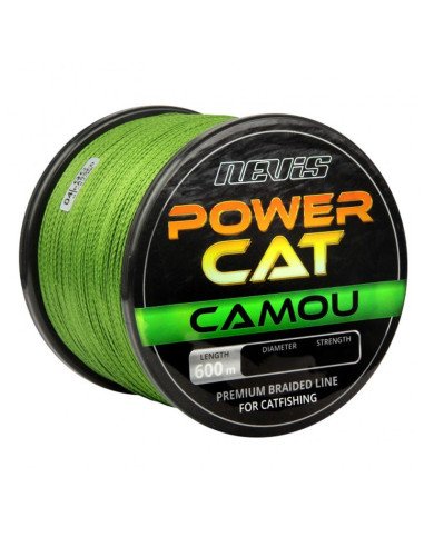 Nevis Powercat 0,45mm 600m 42,50kg geflochtene Angelschnur-Schnüre-JJ-Fishing