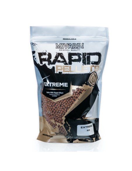 Mivardi Rapid Extreme Krill 4mm Pellet 1kg Method Feeder Drug For Carp-Köder-JJ-Fishing