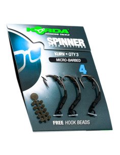Korda Spinner Hook Sections Kurve Size 4 Micro Barbed 3 Stück Krank Angelhaken Extra Scharf Pop Up Montage-Hook & Co-JJ-Fishing