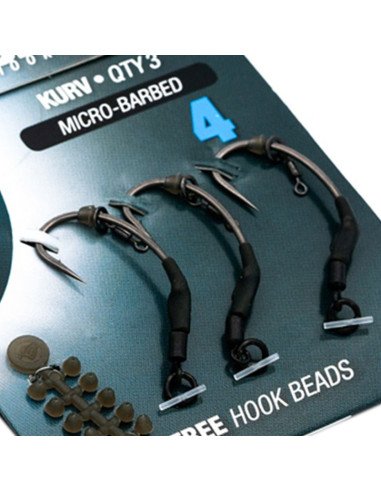 Korda Spinner Hook Sections Kurve Size 4 Micro Barbed 3 Stück Krank Angelhaken Extra Scharf Pop Up Montage-Hook & Co-JJ-Fishing