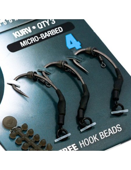 Korda Spinner Hook Sections Kurve Shank 4 Micro Barbed 3Stk. Angelhaken Extra Scharf Pop Up Montage-Hook & Co-JJ-Fishing