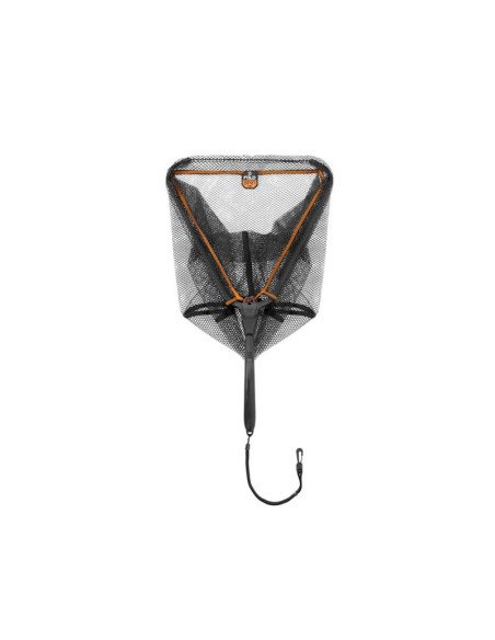 Delphin FoldSPIN Spinn-Kescher 40x40cm Gummiertes Netz mit Befestigung Angelkescher-Tackle & Co-JJ-Fishing
