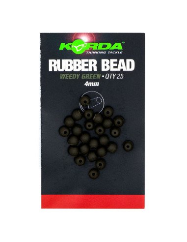 Korda Safe Zone Rubber Bead 4mm Weedy Green 25 Stück Gummi Perlen-Stopper & Baitscrews-JJ-Fishing
