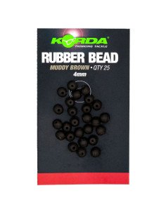 Korda Safe Zone Rubber Bead 4mm Muddy Brown 25 Stück Gummi Perlen-Stopper & Baitscrews-JJ-Fishing
