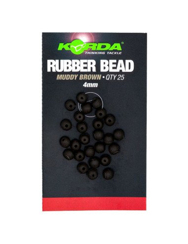 Korda Safe Zone Rubber Bead 4mm Muddy Brown 25 Stück Gummi Perlen-Stopper & Baitscrews-JJ-Fishing