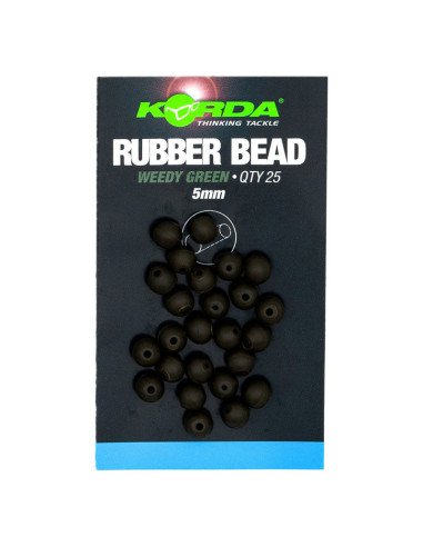 Korda Rubber Bead 5mm Weedy Green 25 Stück Gummi Perlen-Stopper & Baitscrews-JJ-Fishing