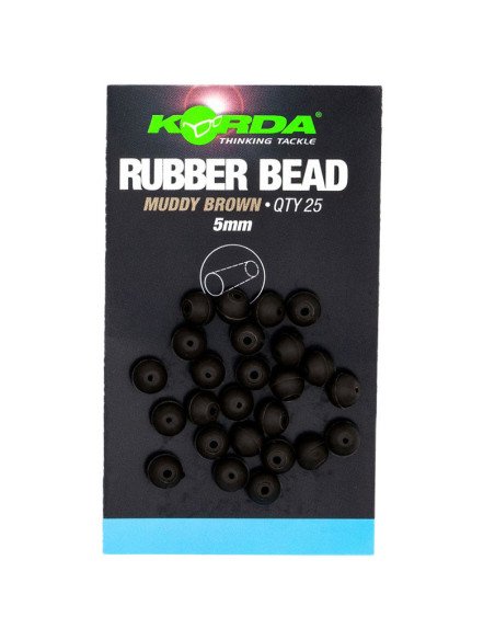 Korda Rubber Bead 5mm Brown 25Stk. Gummi Perlen-Stoppers & Baitscrews-JJ-Fishing