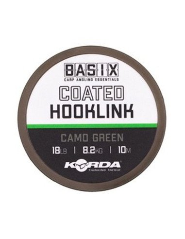 Korda Basix Coated Hooklink 18lb 10m Vorfachmaterial Geflochten Ummantelt-Leader material & mounting accessories-JJ-Fishing