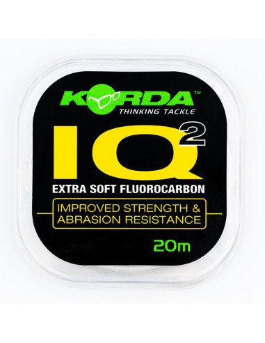 Korda IQ Extra Soft Fluorocarbon Hooklink 20lb clear 20m Vorfachmaterial nahezu Unsichtbar-Vorfachmaterial & Montage-Zubehör-...