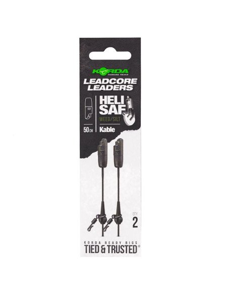 Korda Kable Leadcore Leader Heli Safe Weed Silt 50cm 2 Stück Helicopter Montage-Leader & Leadcore-JJ-Fishing