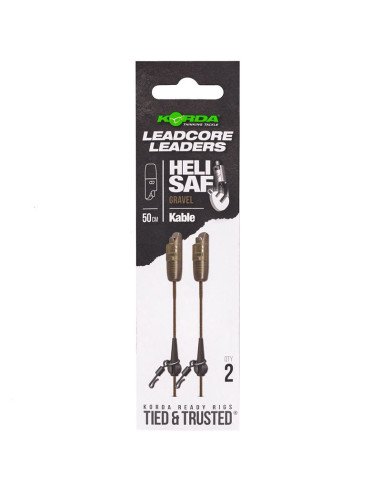 Korda Kable Leadcore Leader Heli Safe Gravel 50cm 2 Stück Helicopter Montage-Leader & Leadcore-JJ-Fishing
