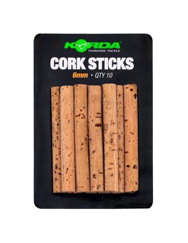 Korda Cork Sticks 6mm 10 Stück Auftriebsköder für Hakenköder-Werkzeuge-JJ-Fishing