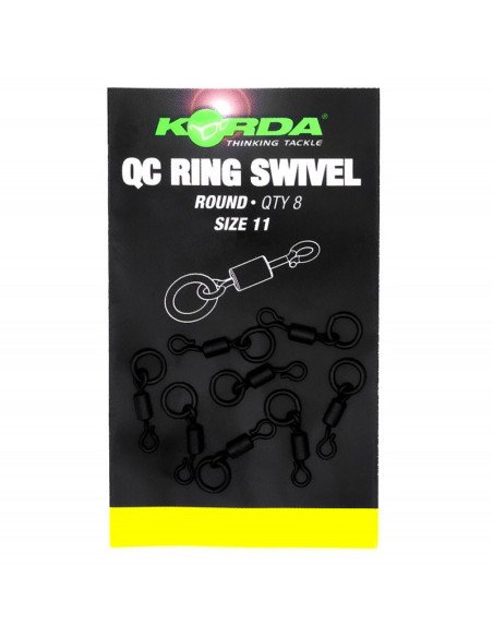 Korda Quick Change Swivel Loop Fitting Size 11 8 Stück Angelwirbel-Swivels-JJ-Fishing