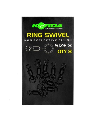 Korda Ring Swivel Size 8 Angelwirbel 8Stk.-Swivels-JJ-Fishing