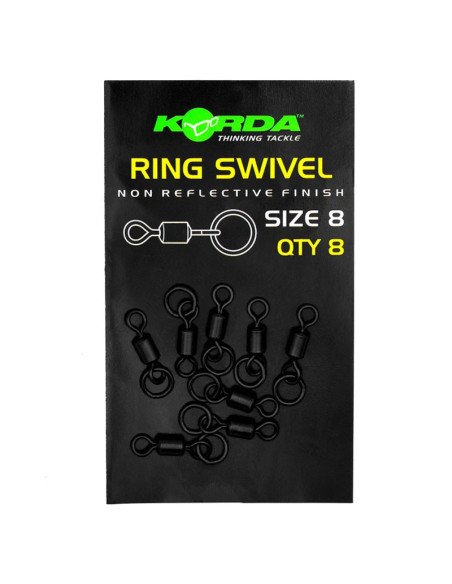 Korda Ring Swivel Size 8 Angelwirbel 8Stk.-Swivels-JJ-Fishing