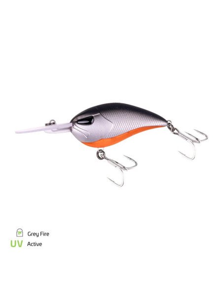 Zeck Wels Cat Crank 7,5cm 3m F Grey Fire 22g Wobbler Hochfrequenter Lauf Spinnangeln Welsangeln-Wobbler & Hardbaits-JJ-Fishing