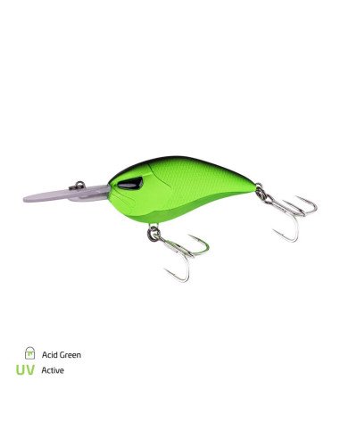 Zeck Wels Cat Crank 7,5cm 3m F Acid Green 22g Wobbler Hochfrequenter Lauf Spinnangeln Welsangeln-Wobbler & Hardbaits-JJ-Fishing