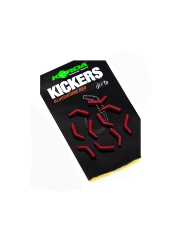 Korda Kickers Bloodworm Red Large 10 Stück Hakenwinkel Fischmaul-Leader material & mounting accessories-JJ-Fishing