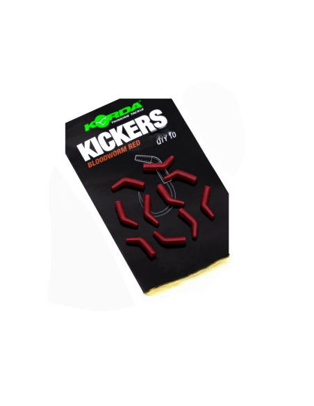Korda Kickers Bloodworm Red Large 10 Stück Hakenwinkel Fischmaul-Leader material & mounting accessories-JJ-Fishing