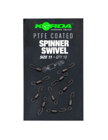 Korda PTFE Spinner Swivel Size 11 10 Stück Angelwirbel-Swivels-JJ-Fishing